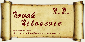 Novak Milošević vizit kartica